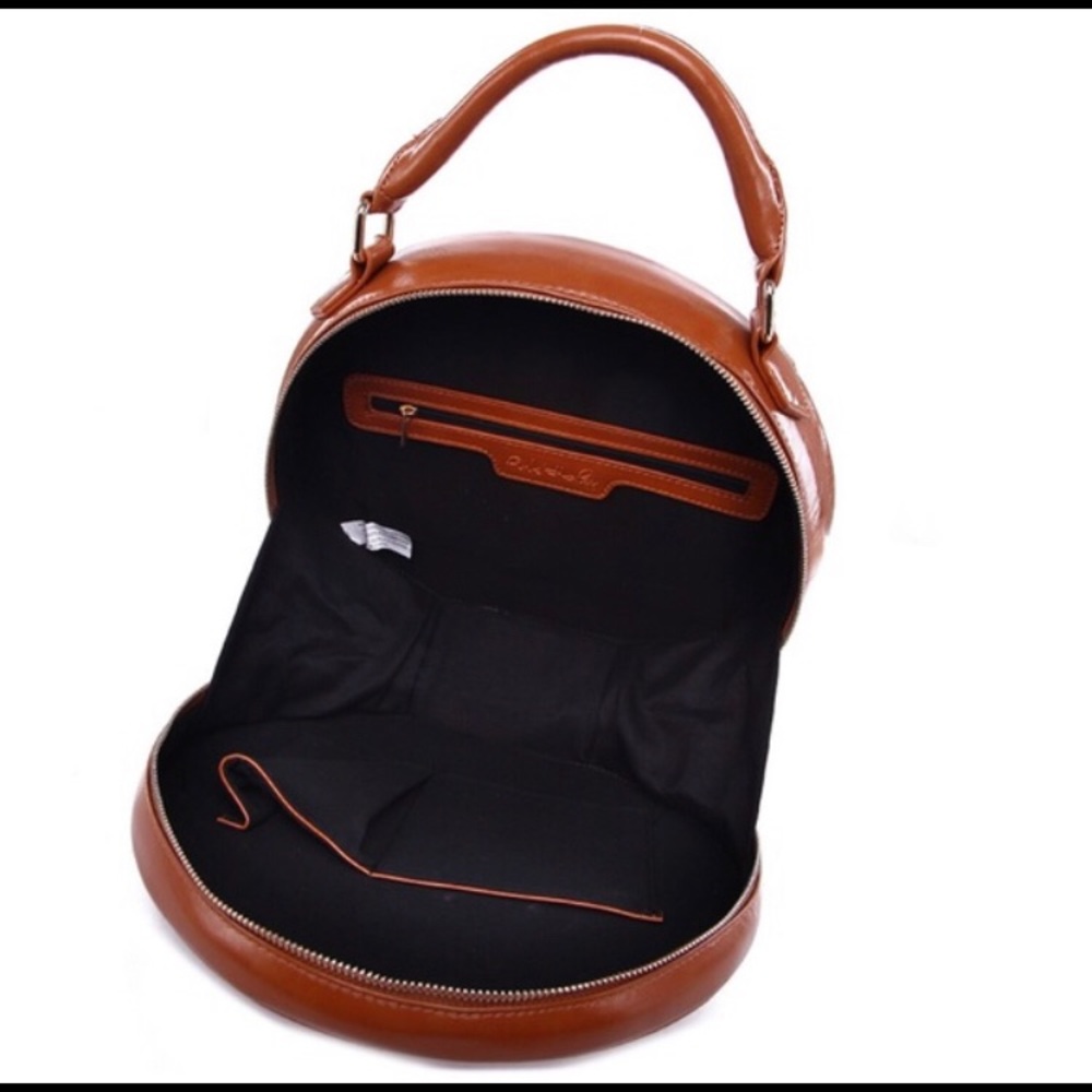 LAST 🔥Classic Blue Hat Box Leather Satchel - Picture 2 of 7